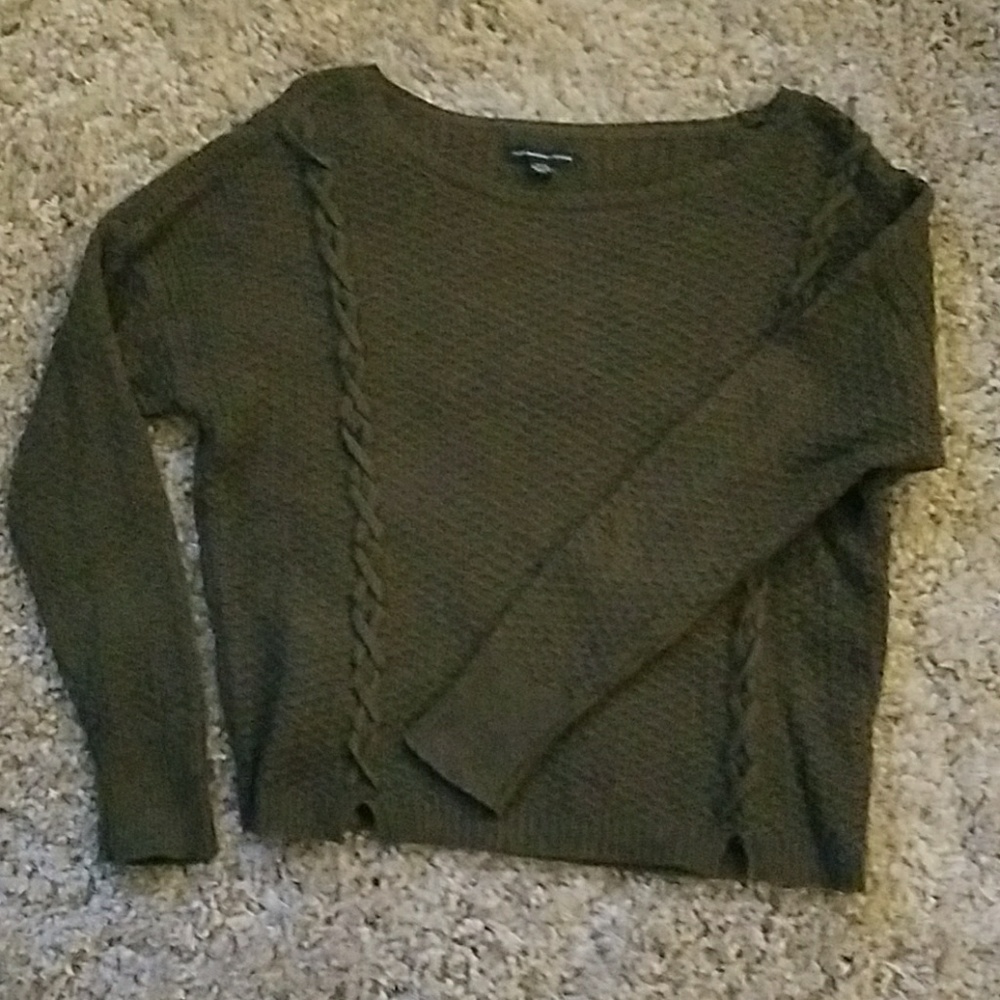 American Eagle Braided Sweater
